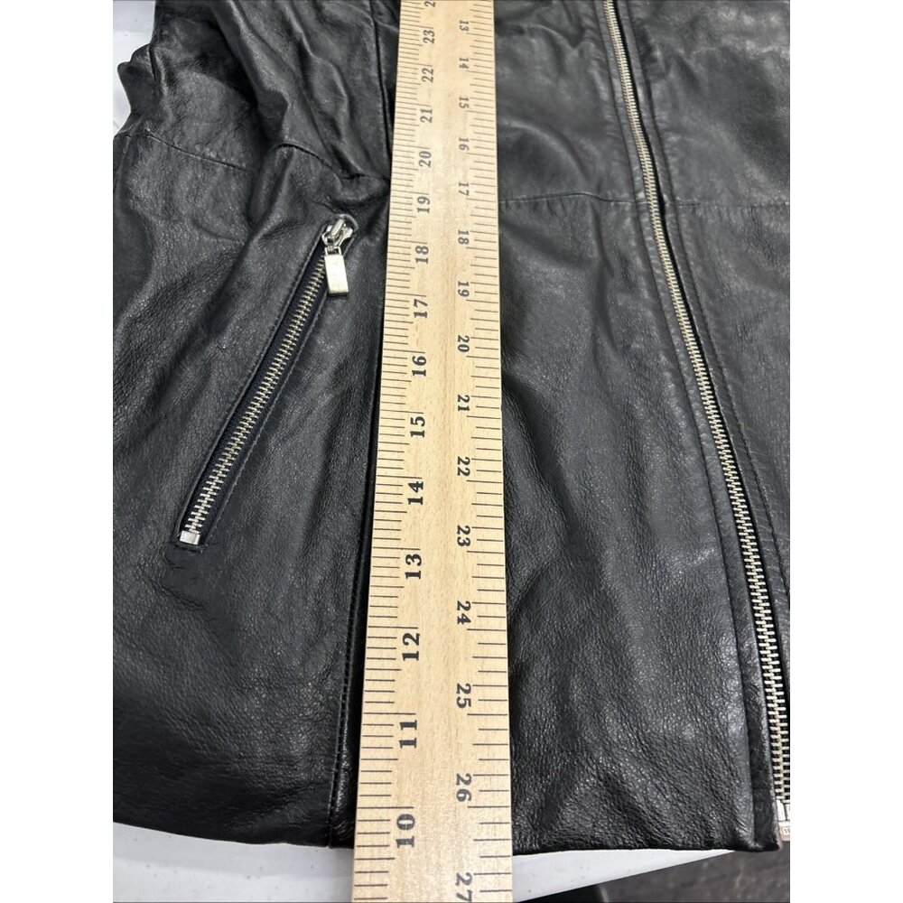 Pamela McCoy Women's Black Leather Jacket Size Large - Picture 5 of 10